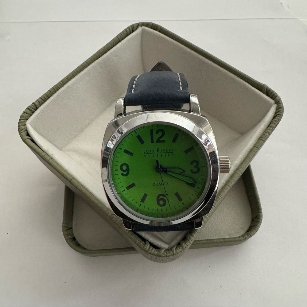 Vintage Joan River’s Blue Green Dual Tone Analog Women’s Wrist Watch